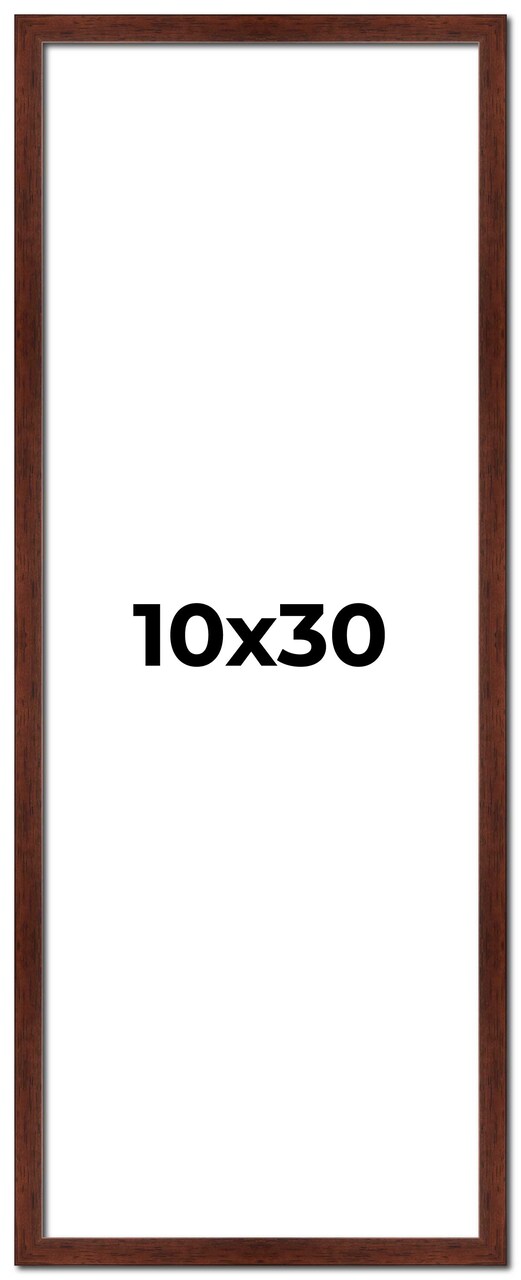 Panoramic Classic Modern Brown Frame - UV Acrylic, Foam Board Backing, Hanging Hardware